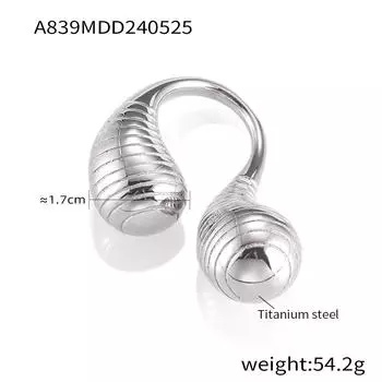 Ретро ниша дизайн капля воды зеркало полосатая пара кольцо свет роскошь сохранение цвета открытое кольцо поставка No.7