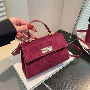 Ретро нишевый дизайн 2024 маленькая квадратная сумка популярная, красивая и повседневная новая сумка женская сумка сумка через плечо сумка-мессенджер чёрный