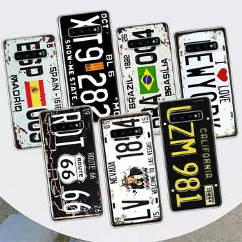 Ретро номерной знак 66 чехол для телефона Samsung Galaxy M21 M12 M31S M32 M51 M52 Note 20 Ulte 10 Plus 9 8 J4 J6 + J8 M11 F52 F62 Samsung M11