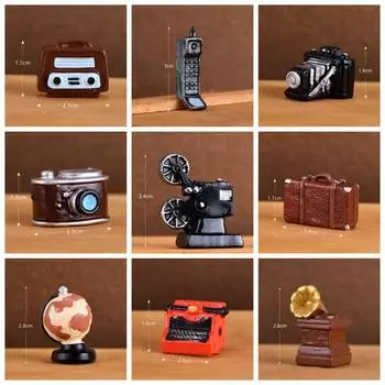 Ретро-ностальгическая камера, диктофон, миниатюрное украшение из смолы, украшение для дома, гостиной, реквизит и аксессуары для фотосъемки