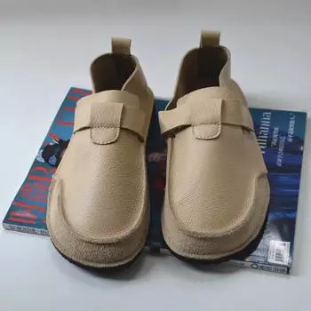 Retro Nostalgia Cowhide Flat Women s Shoes Four Seasons Soft Health Leisure Walking Driving Shoes 35 сапфировый