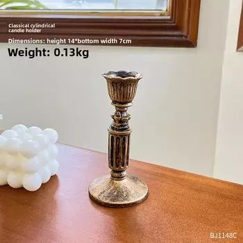 Retro Nostalgic Display Shooting Wedding Classical Candlestick Cylinder Candle Holder