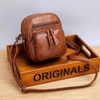 Ретро новая маленькая сумка через плечо для женщин винтажная плутониевая кожаная сумка через плечо женская сумка-мессенджер для телефона