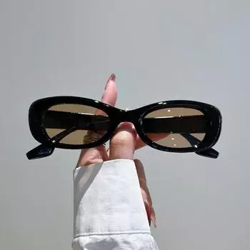 Ретро новые модные квадратные солнцезащитные очки в полной оправе, уличные пляжные универсальные солнцезащитные очки с защитой от ультрафиолета чёрный