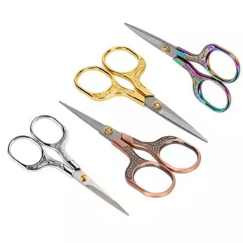 Ретро ножницы, винтажные швейные ножницы для вышивки, игла для рукоделия, художественная работа Multicolor