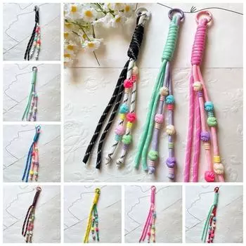 Retro Nylon Rope Pendant Nylon Car Key Ring INS Braid Rope Keychain Car Key Pendant style G