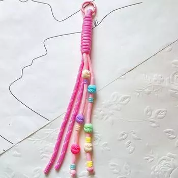 Retro Nylon Rope Pendant Weave Rope Car Key Ring INS Braid Rope Keychain Bag Hanging style G