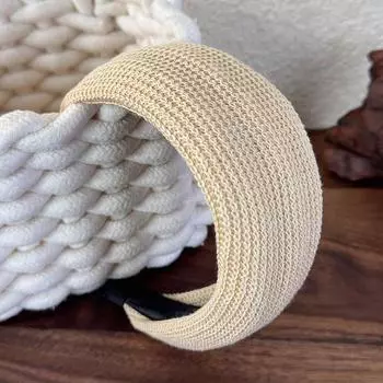 Ретро Однотонная Вязаная Шерсть Широкая Повязка на Голову Женская Мода Темперамент Обруч для Волос Леди Умывание Лица Большая Резинка для Волос Универсальные Аксессуары