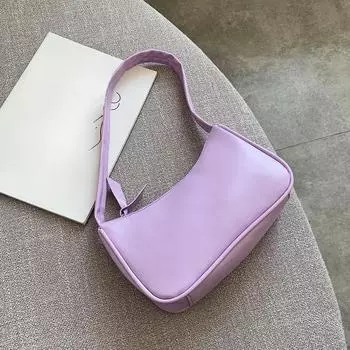 Ретро однотонные сумки-тоуты женские модные сумки PU модные маленькие сумки через плечо дорожные кошельки на молнии подмышки чёрный