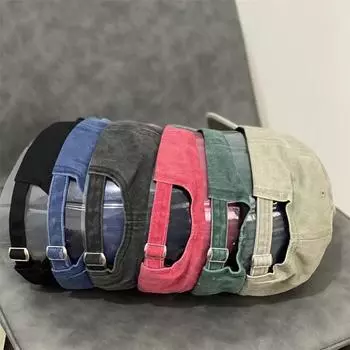 Retro old American denim cap men s hat washed letter baseball cap women s trend autumn and winter M56-58cm красный