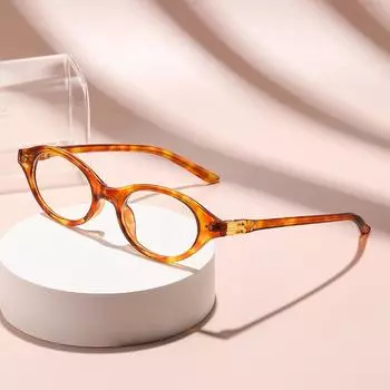 Ретро Овальные Очки Для Чтения Book Nerd Однофокусные Очки По Рецепту Для Людей Среднего Возраста И Пожилых Модная Сенсация 0 леопардовый