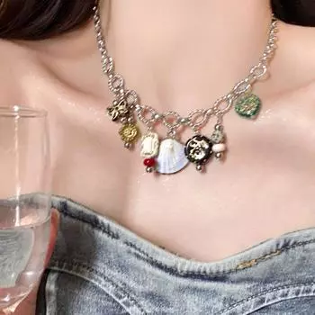 Ретро-ожерелье-бабочка, преувеличенное женское колье-чокер, регулируемое, летнее, пляжное, ключичная цепочка, ежедневно Butterfly