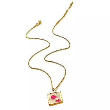 Ретро Ожерелье с фруктовым кулоном во французском стиле Вишня/Клубника/Лимон Цепочка на шею Регулируемая длина Цепочка для ключиц Ювелирное изделие 2