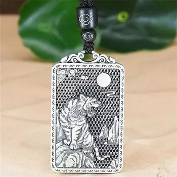 Ретро ожерелье с тигром, кулон, мужские украшения, могучее животное, амулет, ожерелье для бойфренда, подарок на день рождения