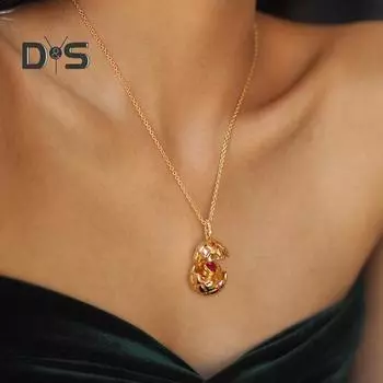 Ретро-ожерелье в средневековом стиле, подвеска в виде пасхального яйца с кубическим цирконием Love, ключичная цепочка, подарок на День святого Валентина, Пасху, День матери золотистый