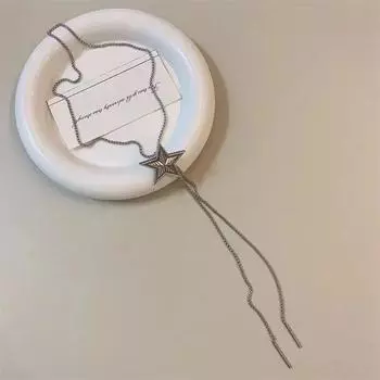 Ретро панк длинные ожерелья звезды регулируемые ожерелья кисточки передовые ювелирные изделия для женщин