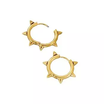 Ретро-панк-серьги из нержавеющей стали, модные серьги, ювелирные изделия золотистый