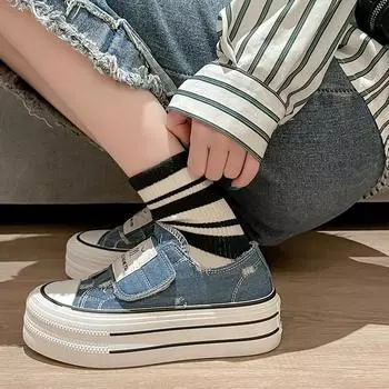 Ретро парусиновые туфли для женщин весна-лето мода повседневные женские туфли из вулканизированной ткани новые дизайнерские туфли для женщин 35