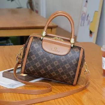 Ретро печатная сумка с буквами для женщин, простая классическая сумка через плечо, модная