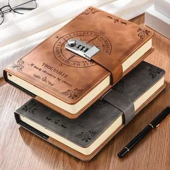 Ретро персональный блокнот 200-страничный ручной регистр творческий пароль блокнот студент розовый