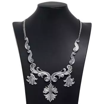 Ретро персонализированное цветочное ожерелье женское, модное универсальное бутиковое ожерелье-свитер