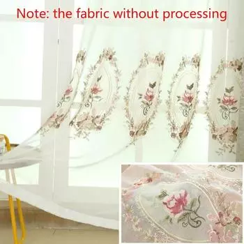 Ретро пион с цветочной вышивкой, ткань для штор, сетка, вуаль для оконной панели, перегородка 100*275 см белый