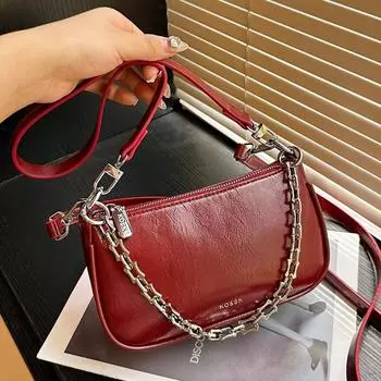 Ретро письмо ручная маленькая квадратная сумка для женщин новые сумки через плечо из искусственной кожи с цепочкой женские дорожные кошельки через плечо (20cm<Max Length<30cm)