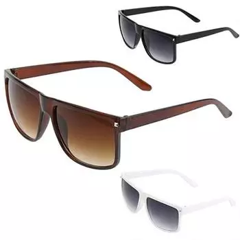 Ретро Пластиковые Квадратные Солнцезащитные Очки Оправа Женские Винтажные Мужские Аксессуары чёрный