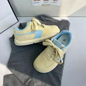 Retro platform German training shoes women s 2025 new spring and autumn versatile shoes mango head casual versatile white shoes 35 бежевый