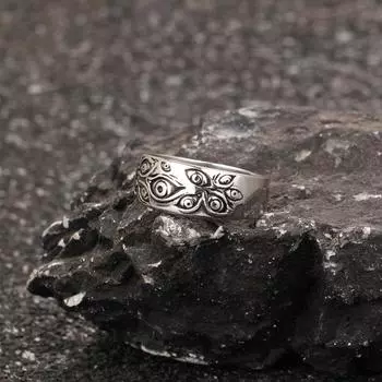 Ретро подарок женское мужское хип-хоп панк резные глаза кольцо серебряный цвет палец кольцо много размеров 10