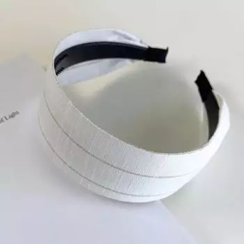 Ретро Полосатая Клетчатая Хлопково-Льняная Широкая Повязка на Голову Женский Темперамент Обруч для Волос Женская Мода Вечеринка Резинка для Волос Аксессуары для Волос