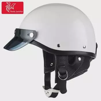 Ретро-полушлем для мужчин и женщин: Легкий, всесезонный защитный шлем для мотоцикла и электромобиля Extra Large