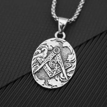 Ретро Поп Панк Хип-Хоп Мужская Личность Кулон Масонский Праздничный Подарок Ожерелье Ювелирные Изделия