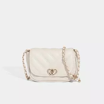 Ретро Популярная Вышитая Линия Маленькая Сумка Легкая Роскошная Простая Модная Цепная Сумка Повседневная Одна Плечо Кроссбоди Маленькая Квадратная Сумка Женская белый