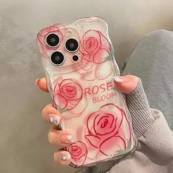 Ретро популярный чехол для телефона с цветком розы для Iphone 14 Pro Max 13 12 11, мягкий прозрачный противоударный защитный чехол For iPhone 12 Pro