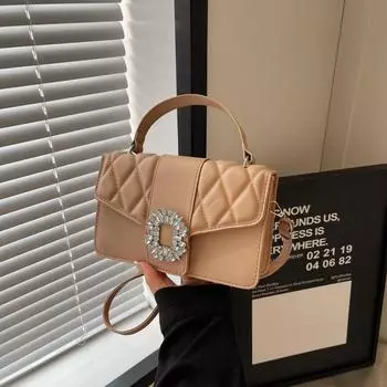 Ретро портативная маленькая квадратная сумка женская сумка 2024 новая модная сумка через плечо красивая летняя индивидуальная трендовая сумка-мессенджер чёрный