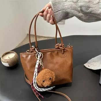 Ретро-портативная сумка для овощей, женская осенне-зимняя сумка-тоут в корейском стиле, универсальная сумка-мессенджер