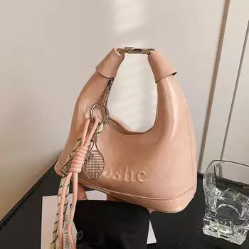 Ретро Повседневная Маленькая Квадратная Сумка Женская Ранняя Весна Высокого Качества Модная Сумка Через Плечо Текстурная Сумка-мессенджер розовый