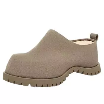 Ретро повседневные тапочки-балетки с одним ремешком, женские, новые, с большой головой, полузакрытые, на высокой толстой подошве 35