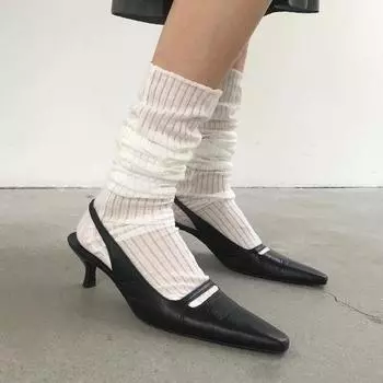 Ретро повседневные универсальные босоножки на тонком каблуке с квадратным носком черного цвета на высоком каблуке 40 чёрный