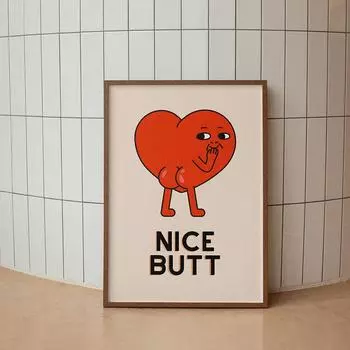 Ретро «Пожалуйста, не пейте кока-колу» в ванной комнате, забавные красивые сердечки, настенная живопись на холсте, постеры для гостиной, домашний декор для туалета 21x30cm No Framed