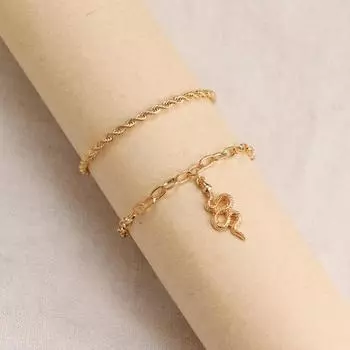 Ретро преувеличенный ретро-змеиный браслет с цепочкой-бабочкой, многослойный браслет, модный тренд, многослойный браслет для девочек, темпераментный браслет