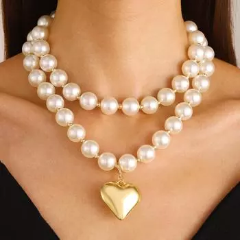 Ретро преувеличивает кибер многослойные бусы панк-цепочки геометрические ожерелья из бисера для женщин 1 pcs