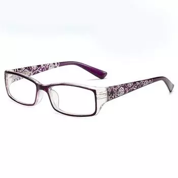 Ретро-принт с цветочным принтом, очки для чтения при гиперметропии, анти-синий свет, пресбиопия, женские классические квадратные пластиковые очки для чтения для мужчин, очки +1,0 + 1,5 + 2,0 + 2,5 +4.0 фиолетовый