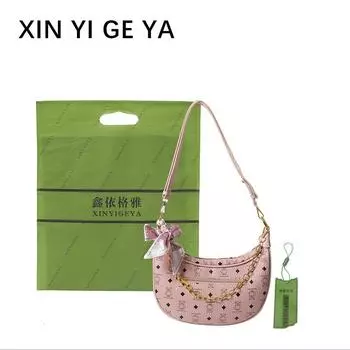 Retro printed armpit single shoulder oblique span versatile crescent bag 2025 new fashion casual chain bowl bean bag women