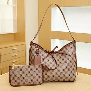 Retro Printed Tote Bag for Women s Commuting, Large-capacity Fashionable Single-shoulder Crossbody Bag