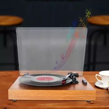 Ретро-проигрыватель с функцией BT, 33/45/78 об/мин, 3-скоростной линейный вход, старинный граммофонный проигрыватель жёлтый