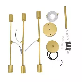 Ретро-промышленный 6-ламповый полуврезной потолочный светильник, современная люстра-спутник для искусства