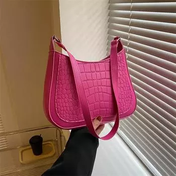 Ретро простая однотонная маленькая сумка для женщин 2024 года, летняя новая сумка через плечо, текстурная сумка-тоут, женская сумка белый