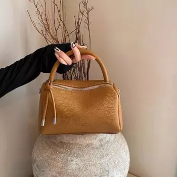 Ретро простая однотонная женская сумка из искусственной кожи большой емкости, новая модная сумка на одно плечо с перекрестным ремешком